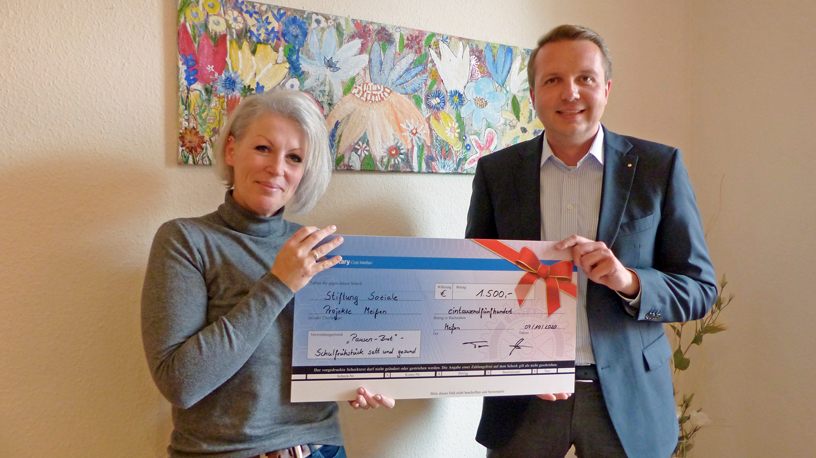 Spende i.H.v. 1.500 € des Rotary Club Meißen